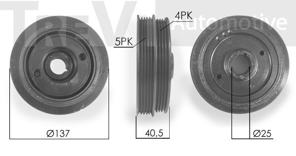 TREVI AUTOMOTIVE Piedziņas skriemelis, Kloķvārpsta PC1099